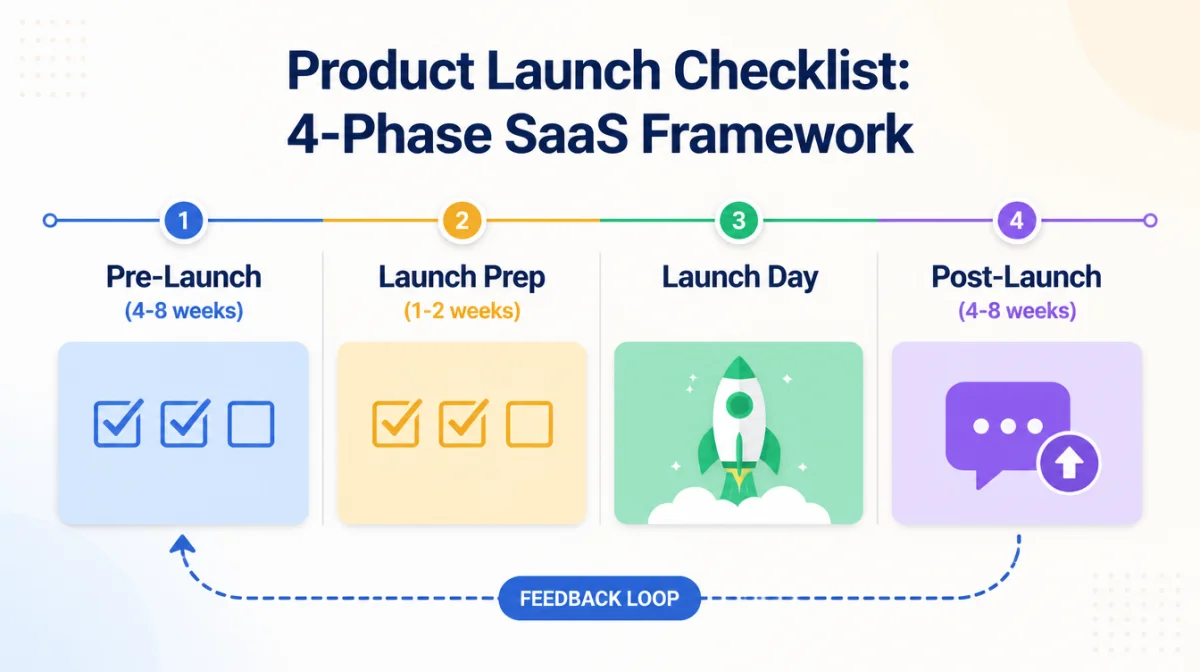 Product Launch Checklist: 4-Phase SaaS Framework 2026 | Feeqd Blog